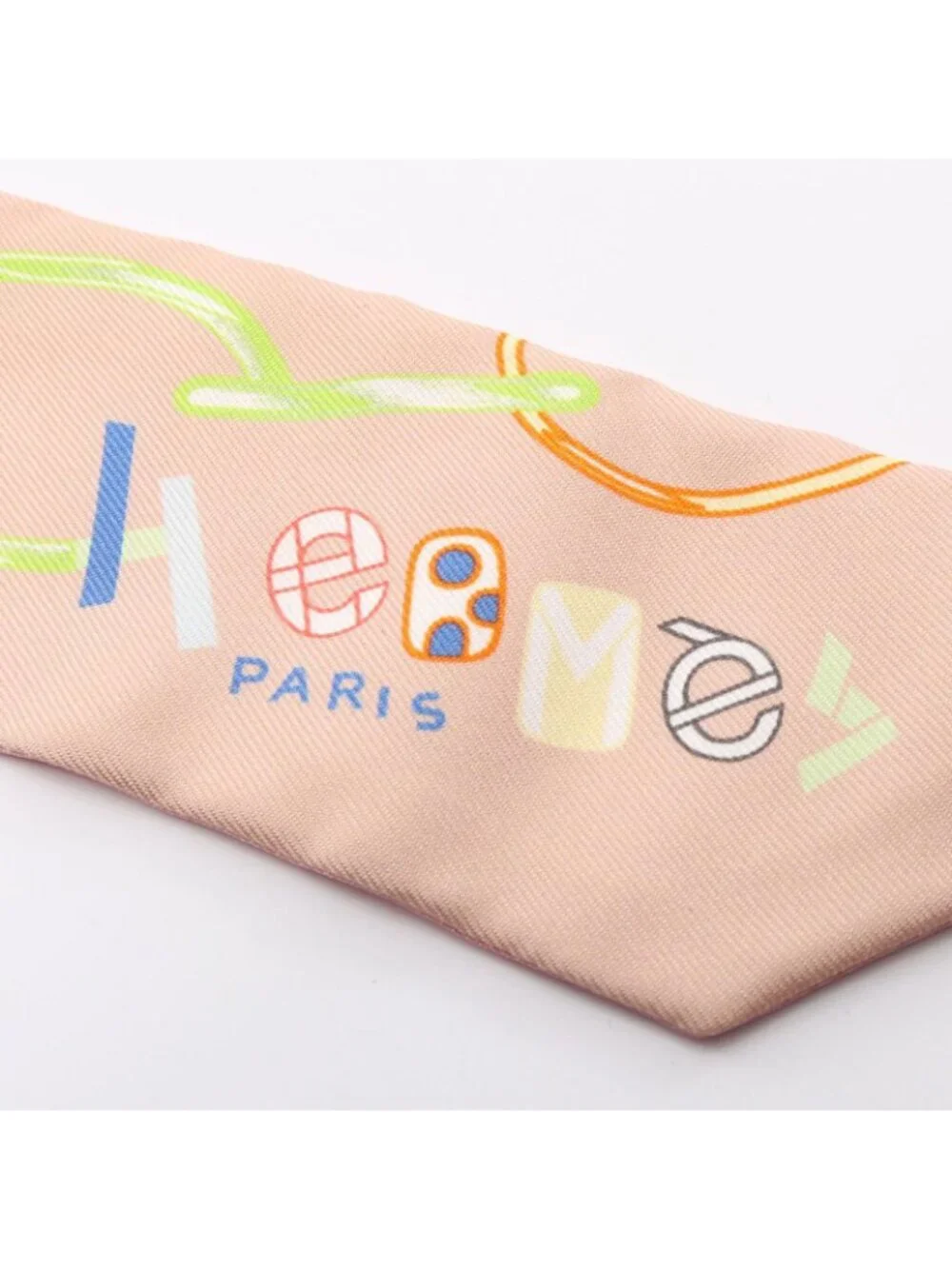 Hermes Scarf Twilly Re Boucles Ribbon Silk